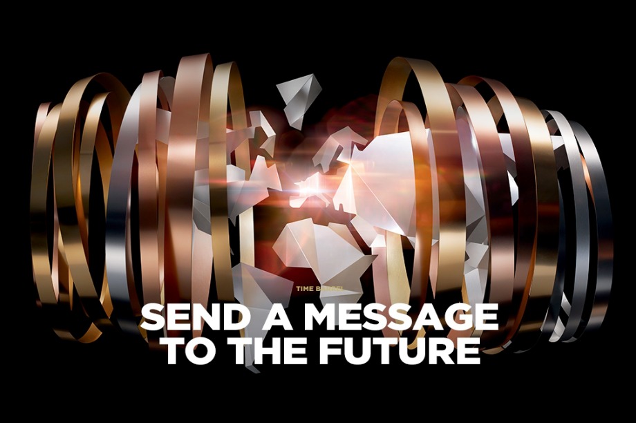 Those who pass the time barrel will be invited to leave a 15-second message (image: hennessy.com)