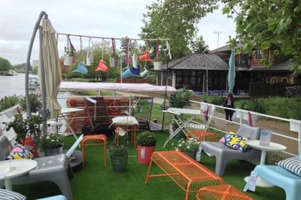 The houseboat will be travelling along the river all month