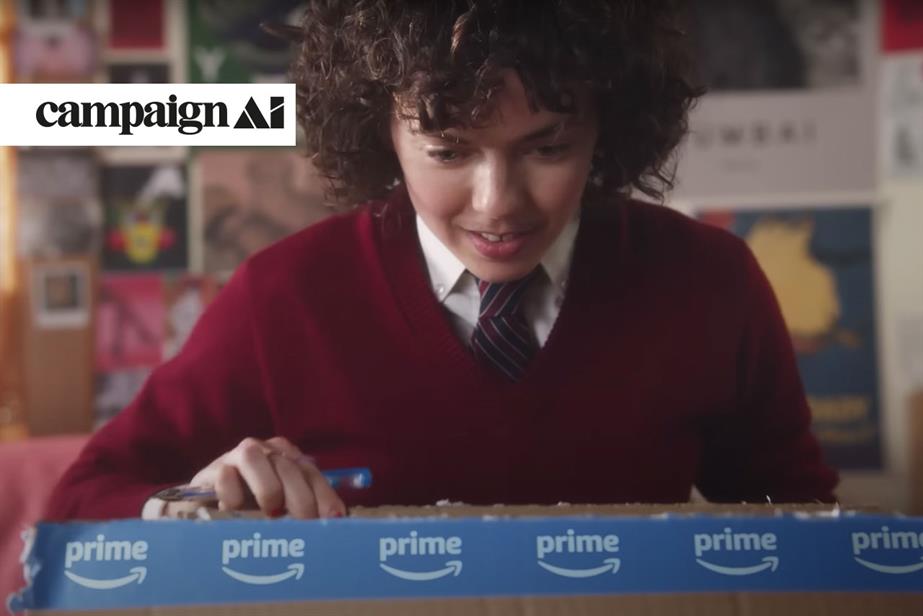 Girl opens Amazon Prime package