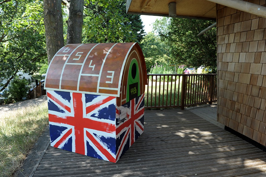 The birdhouses feature one-off designs 