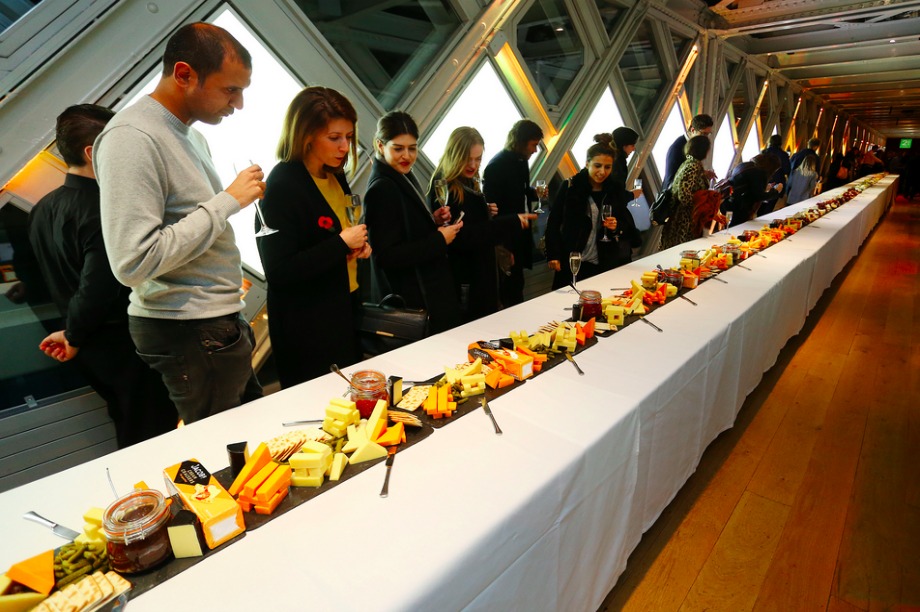 The cheeseboard spanned the entire length of Tower Bridge walkway 
