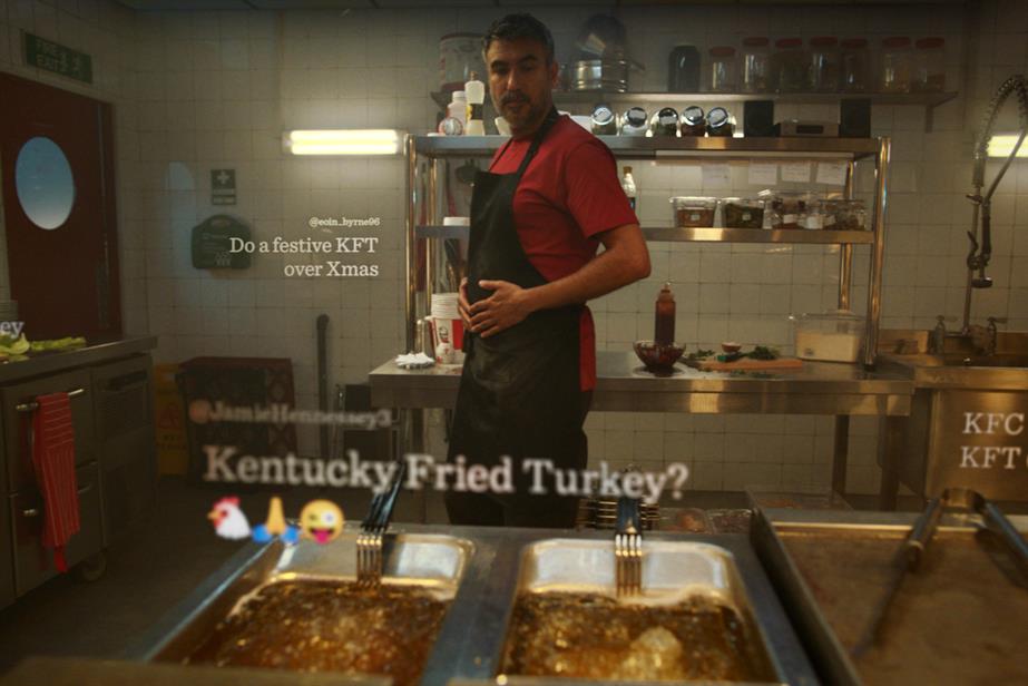 A still from KFC's latest ad, which answers consumer requests for Kentucky Fried Turkey with a nope