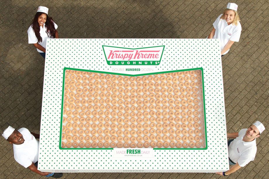 Krispy Kreme's Double Hundred Dozen box