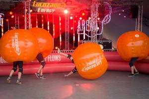 The activation includes a body-zorbing arena
