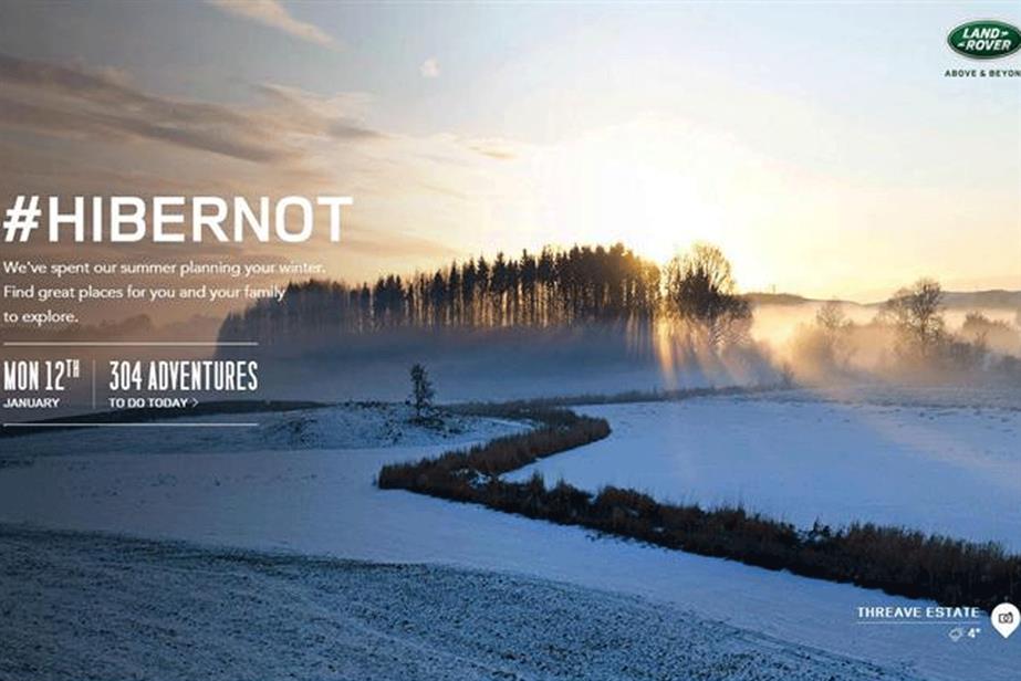 Land Rover: enlists Pixie Lott and 200 tonnes of snow for #hibernot campaign