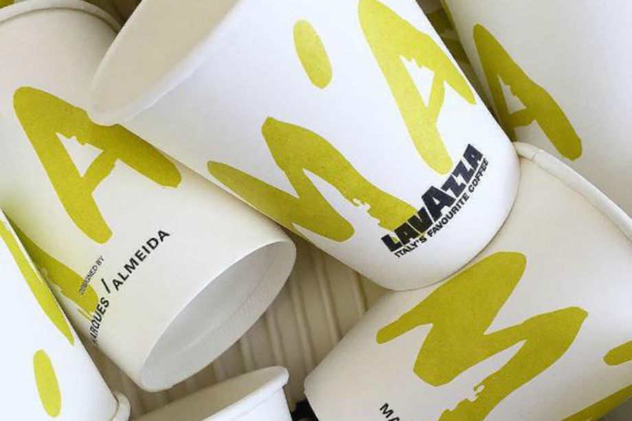 The bespoke coffee cups will be used throughout LFW (@_MARQUESALMEIDA)