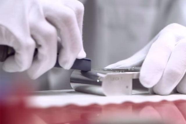 Leica camera shows its new model being polished for 45 minutes