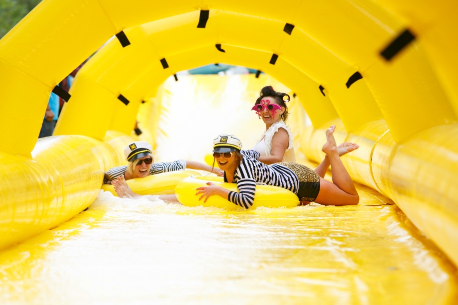 Lipton Ice Tea unveiled its 100-metre slip and slide activation in London