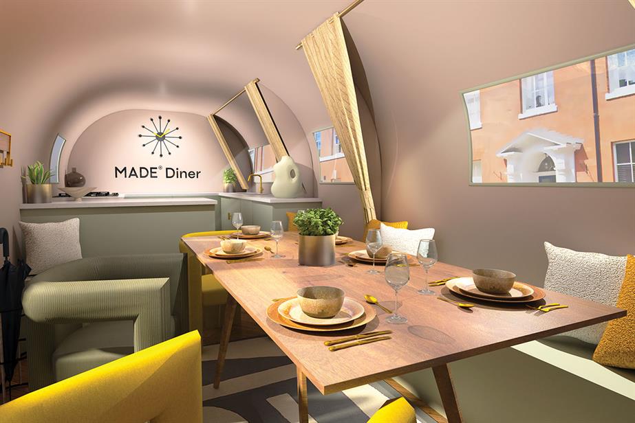 Made.com: the space will be furnished with the brand's autumn dining collection