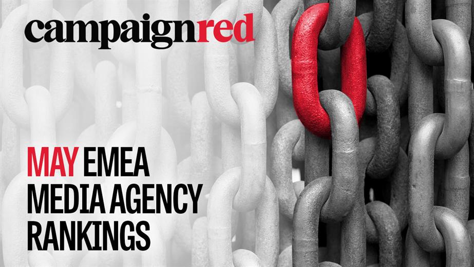 An image of chains with the text "May EMEA media rankings" overlaid