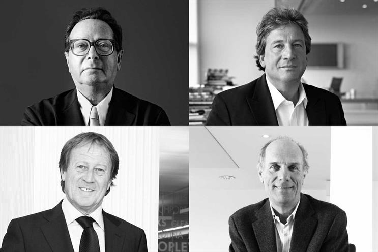 M&C Saatchi founders: (clockwise from top left) Saatchi, Kershaw, Sinclair and Muirhead