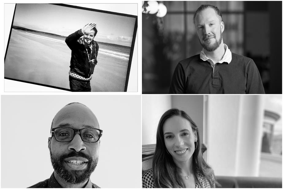 Headshots. Clockwise from top left: Colin Stout, Nick Tasker, Fiona Wood, and Darren Thomas.