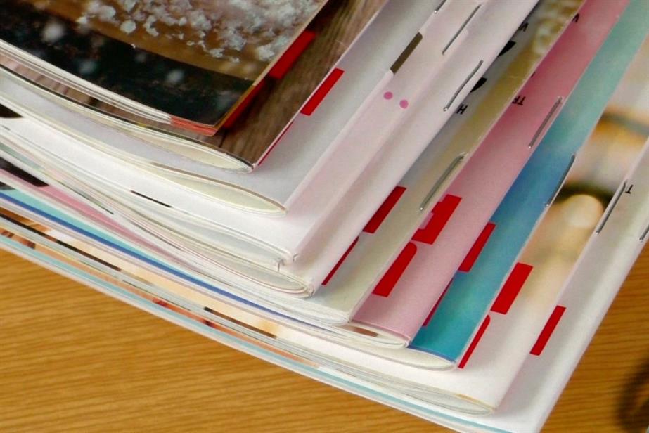 A stack of magazines.