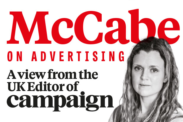 Text saying McCabe on Advertising with a photo of Maisie McCabe