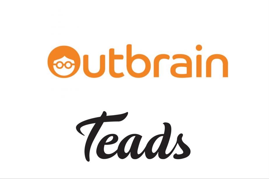 The logos of Outbrain and Teads