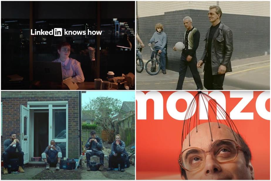 Clockwise from top left: LinkedIn, Betfred, Monzo and Screwfix