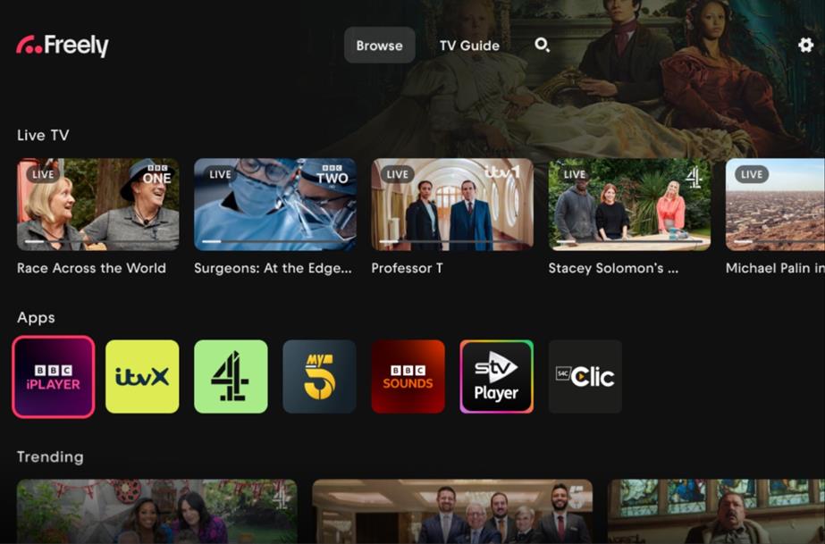 Freely launched on smart TVs in May this year.