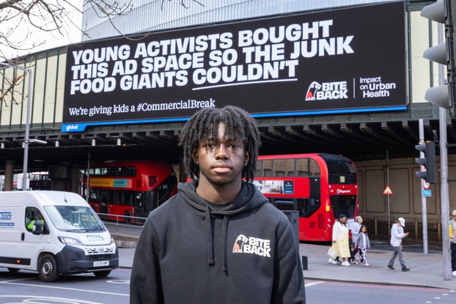 Bite Back's #CommercialBreak campaign outside London Bridge station