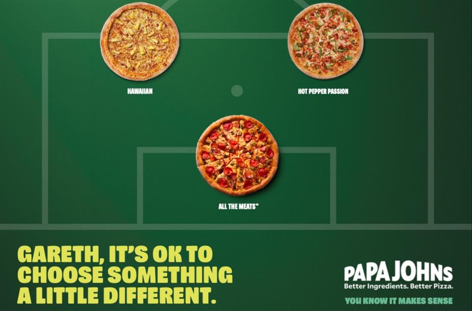 Bicycle Studio’s work for Papa Johns started in time for this year’s Euros. 