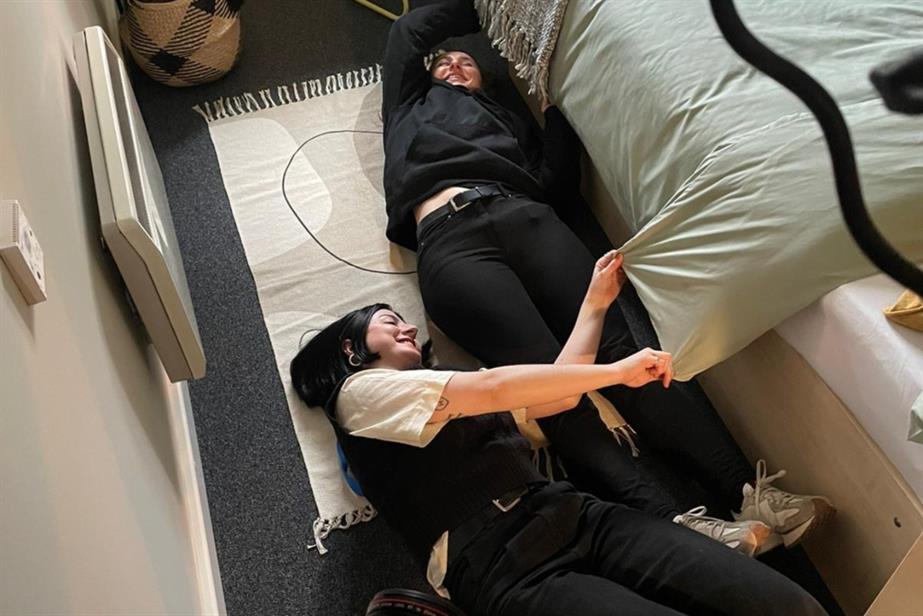 Image of Ruby Donachy and colleague working on a shoot