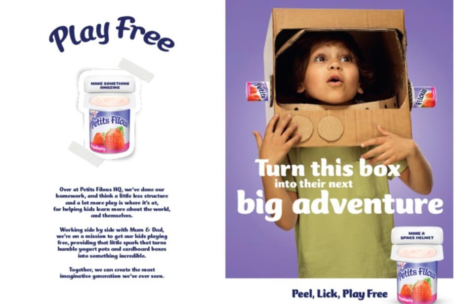Petit Filous "Peel, lick, play free" campaign