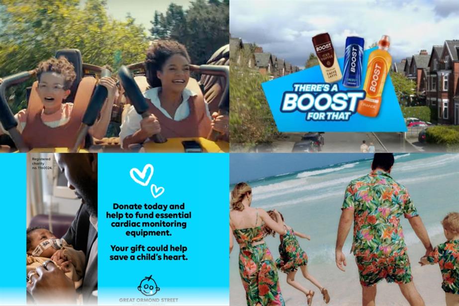 Clockwise from top left: Merlin Entertainments, Boost, Primark and The Great Ormond Street Charity