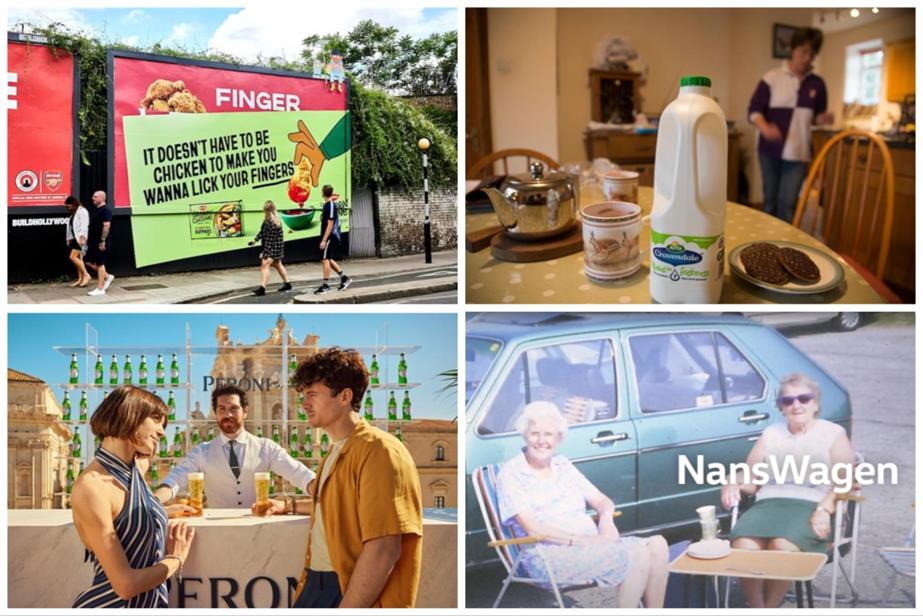 Clockwise from top left: Nomad Foods, Arla Foods, Volkswagen and Peroni