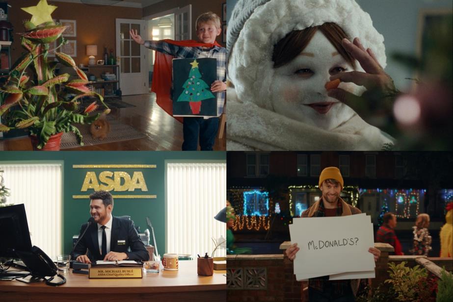 Collage of John Lewis, Tesco, McDonald's and Asda 