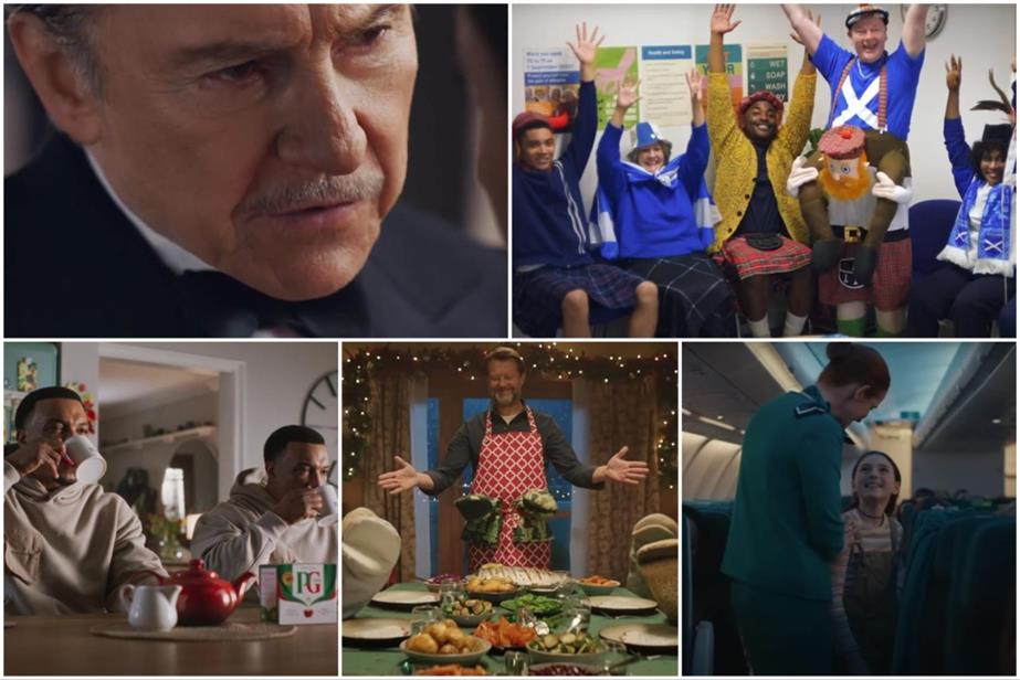 Clockwise from top left: Direct Line Group, AG Barr, Aer Lingus, Morrisons and PG Tips