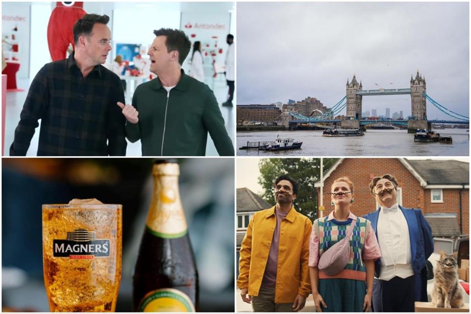Clockwise from top left: Santander, VisitEngland, Go.Compare and Magners