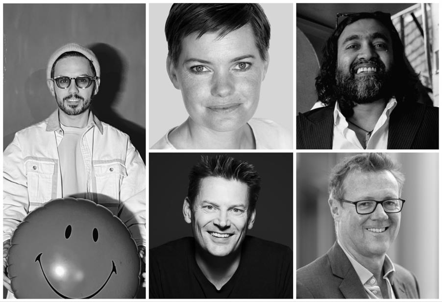 Clockwise from top left: AJ Coyne, Zoe Harris, Arjoon Bose, Richard Warren, Toby Horry