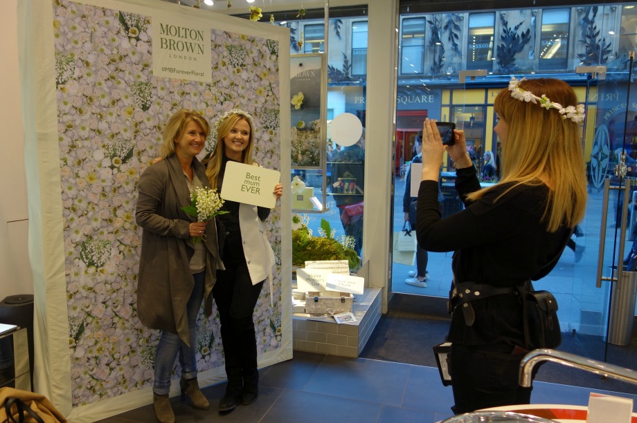 The activity took place within 10 Molton Brown stores across the country 