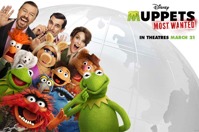 Disney: Muppets Movie starring Ricky Gervais,Tina Fey and Ty Burrell