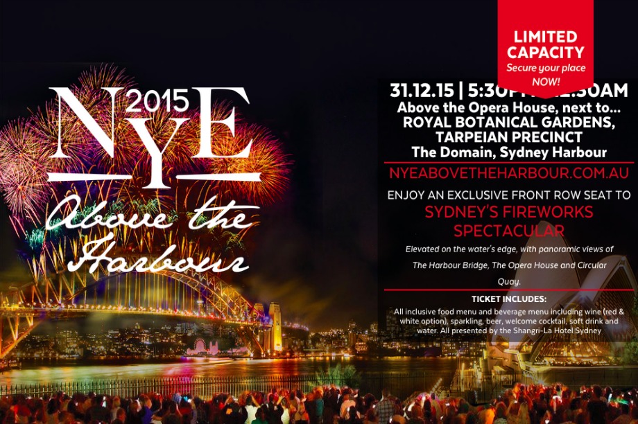 The ticket offering, according to the NYE Above the Harbour website (nyeabovetheharbour.com.au)