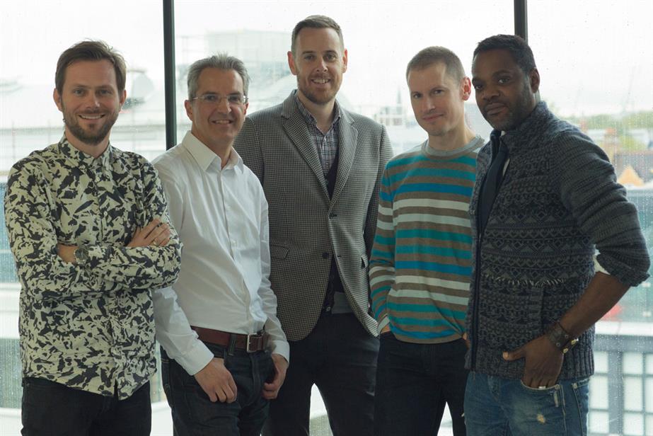 Naked Communications: Casper Willer (ECD); Ian Clark (chief executive); Alex Conaway (MD); Will Collin (founding partner) and Wayne Fletcher (global chief strategy officer)