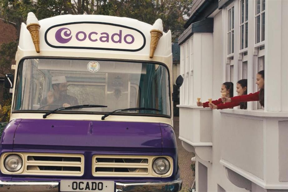 An Ocado ice cream van.