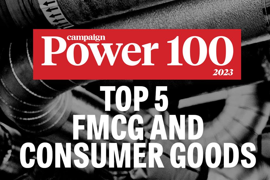 Abstract black and white photo with the words pk10 Power 100 2023 Top 5 FMCG and consumer goods overlaid