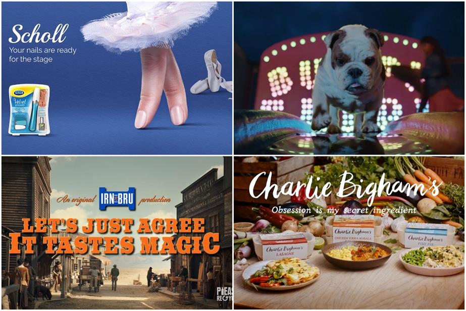 From clockwise top left: Scholl, Churchill, Charlie Bigham's and Irn-Bru