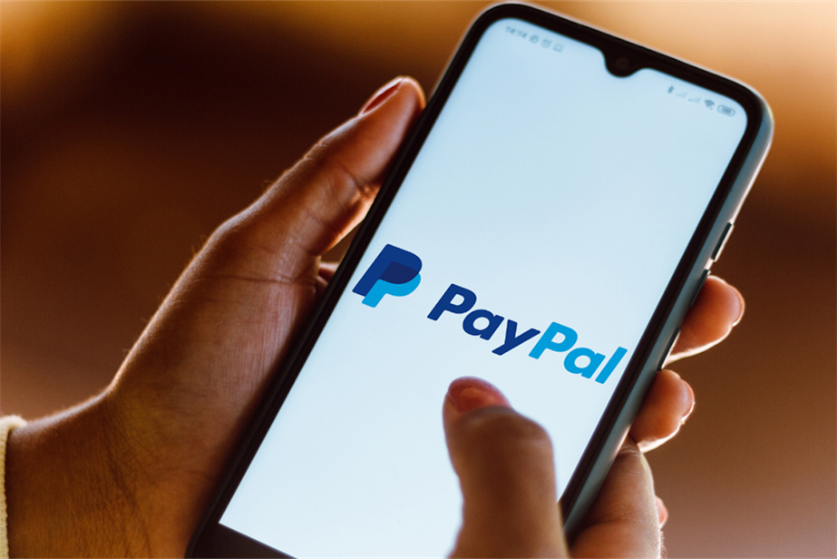 PayPal logo on smartphone