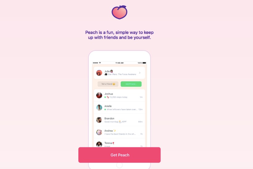 Peach has dropped down the App Store rankings since launching