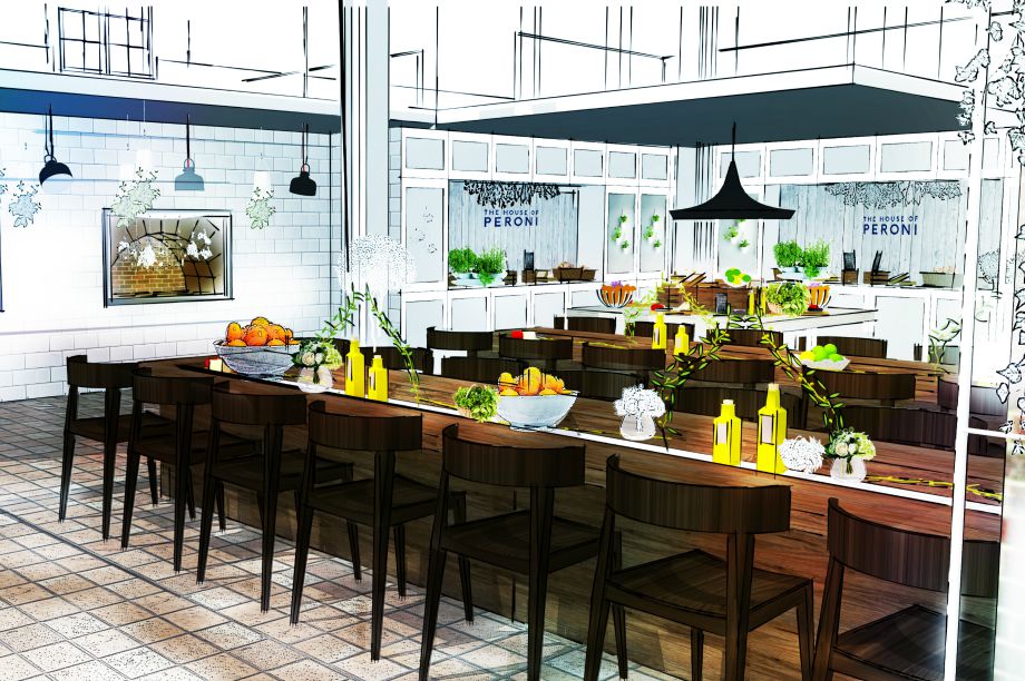 The House of Peroni will include a large kitchen space with shared dining tables