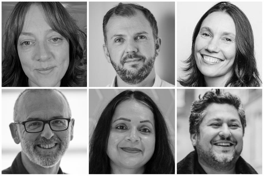 Collage of six industry leaders: Caroline Harrison, Chris Woodward, Gill Huber, Zaid Al‑Zaidy, Shane Hanson, John Owen