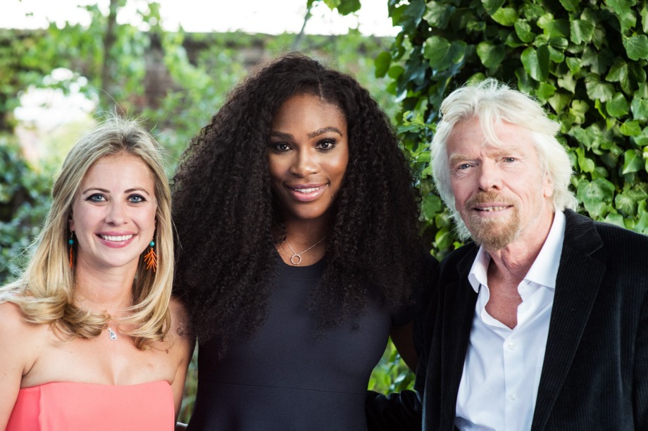 Serena Williams (middle) and Richard Branson attended the WTA’s pre-Wimbledon party last night (25 June)