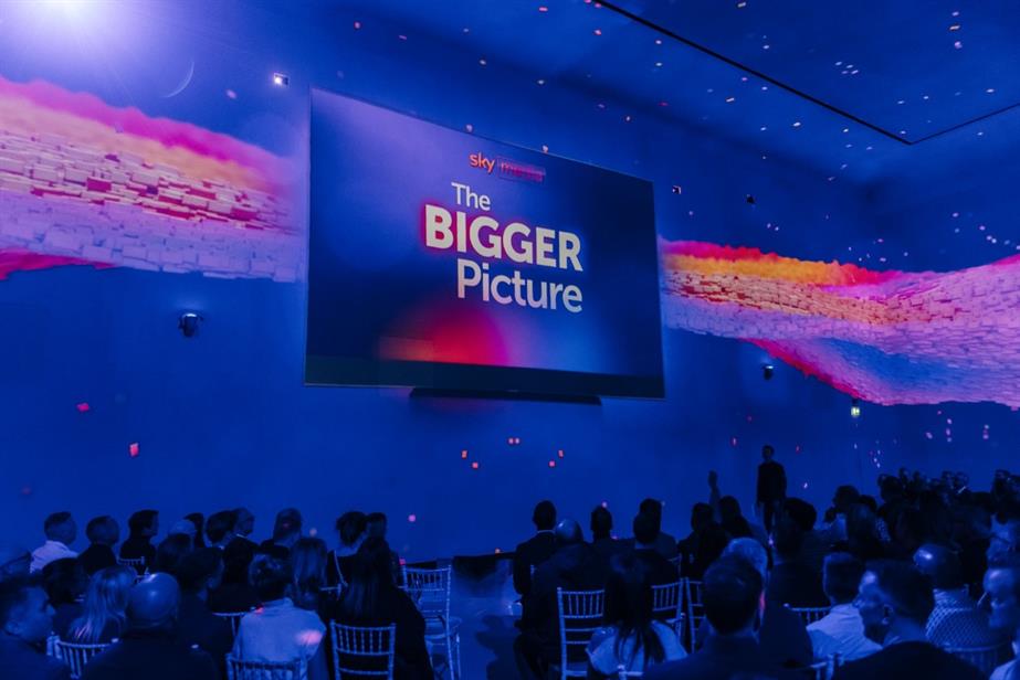 Sky screen, showing text: "The bigger picture".