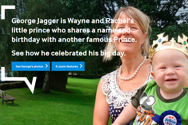 Samsung: rolls out tactical digital campaign around Prince George's first birthday