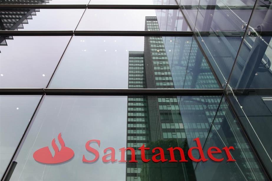 Santander logo on glass office building (Credit: Dan Kitwood/Getty Images)