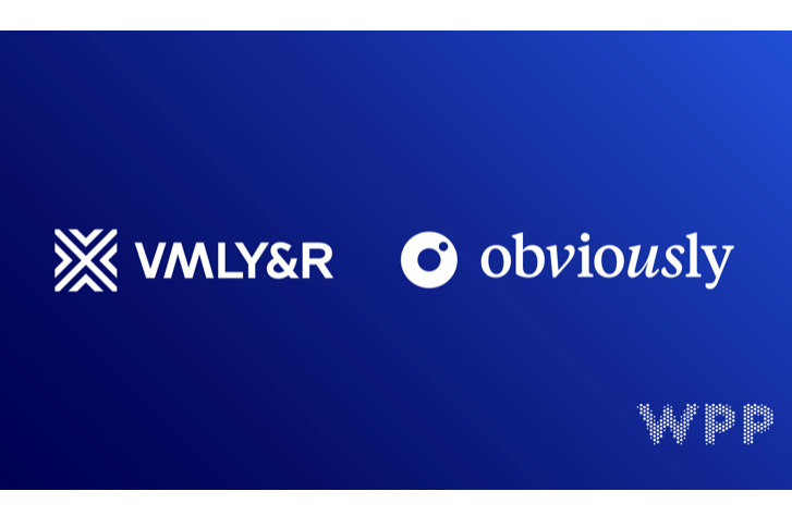 The logos for VMLY&R, Obviously and WPP