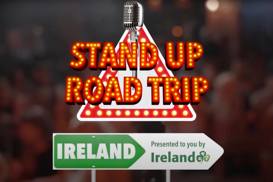 The branding for Channel 4 and Tourism Ireland's Stand Up Road Trip