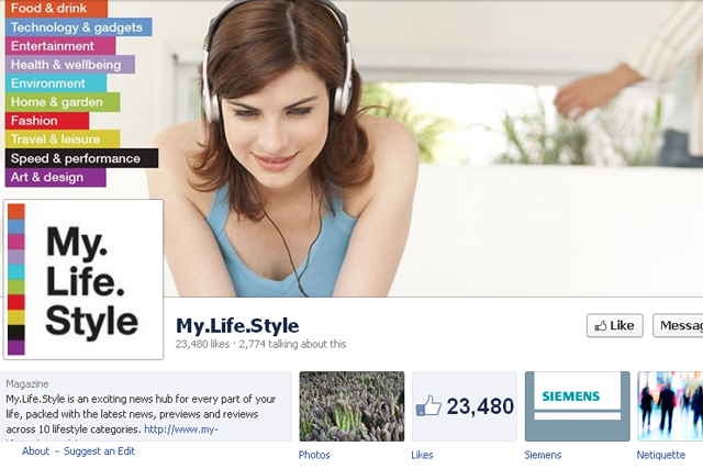 My Life Style: Siemens' Facebook page