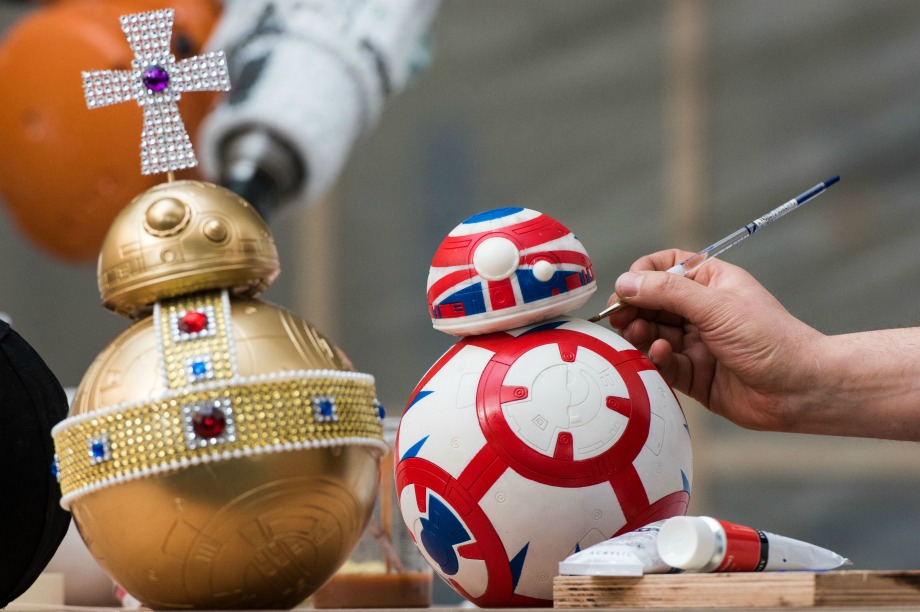 The Star Wars creations will feature in a charity exhibition in London from 19-21 April